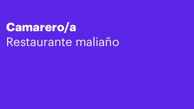 Camarero/a