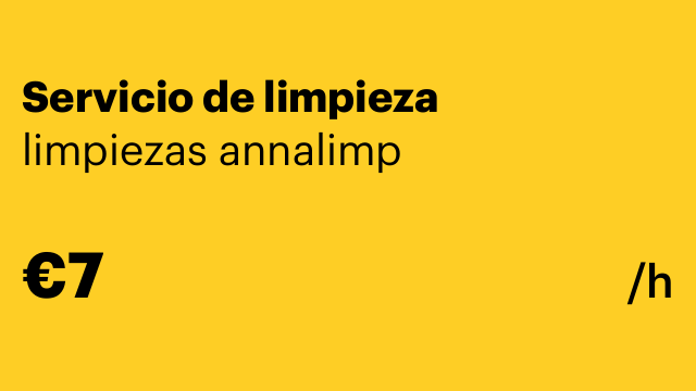 Servicio de limpieza