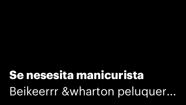 Se nesesita manicurista