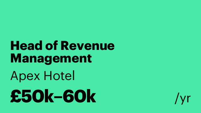 Head of Revenue Management