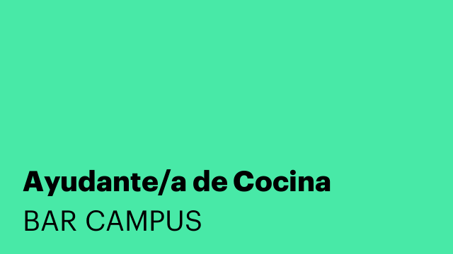 Ayudante/a de Cocina