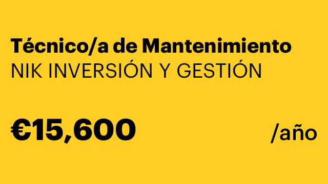 Técnico/a de Mantenimiento