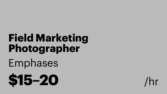 Field Marketing Photographer