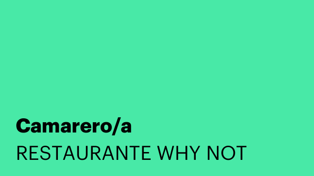 Camarero/a