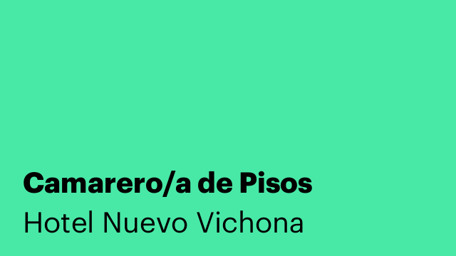 Camarero/a de Pisos