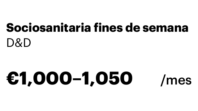 Sociosanitaria fines de semana
