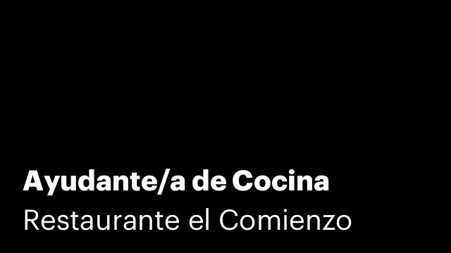 Ayudante/a de Cocina