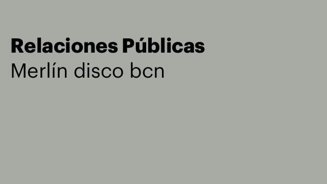 Relaciones Públicas