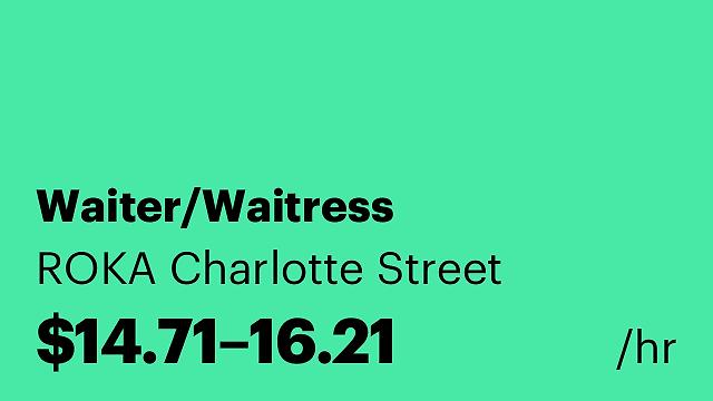 Waiter/Waitress