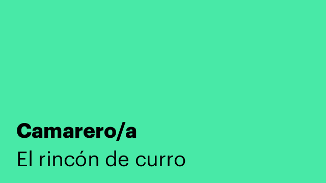 Camarero/a