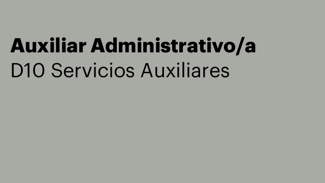 Auxiliar Administrativo/a