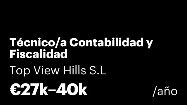 Técnico/a Contabilidad y Fiscalidad
