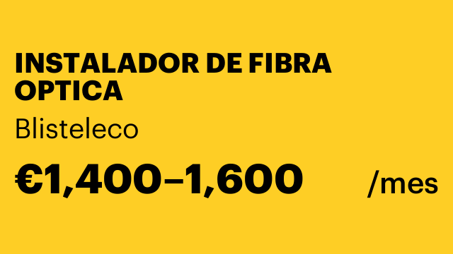 INSTALADOR DE FIBRA OPTICA