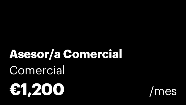 Asesor/a Comercial