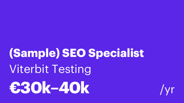 (Sample) SEO Specialist