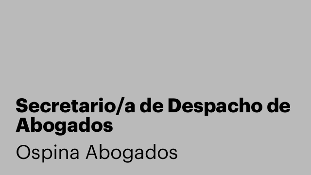 Secretario/a de Despacho de Abogados