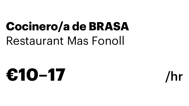 Cocinero/a de BRASA