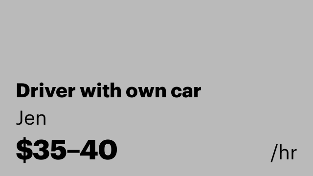 Driver with own car