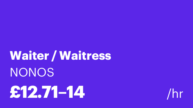 Waiter / Waitress