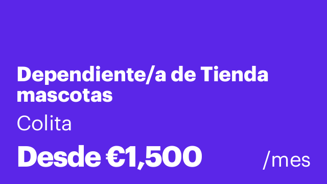 Dependiente/a de Tienda mascotas