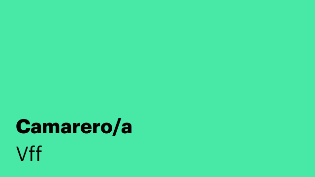 Camarero/a