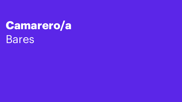 Camarero/a