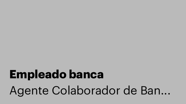 Empleado banca