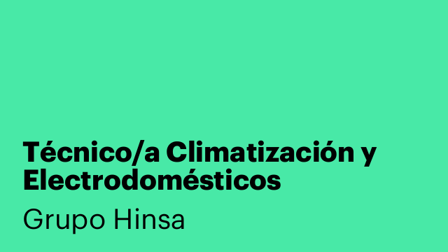 Técnico/a Climatización y Electrodomésticos