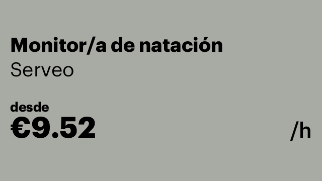 Monitor/a de natación
