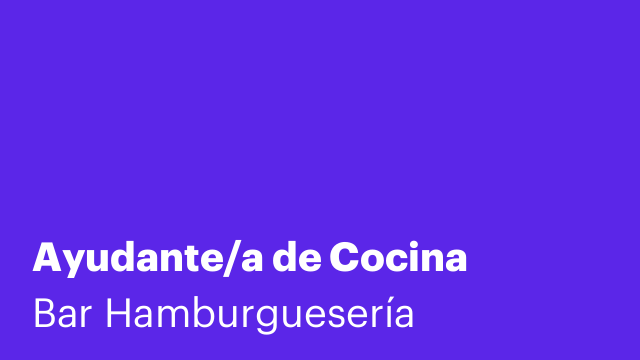 Ayudante/a de Cocina