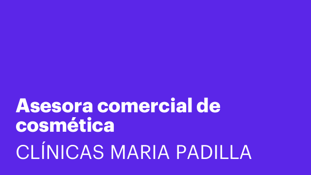 Asesora comercial de cosmética