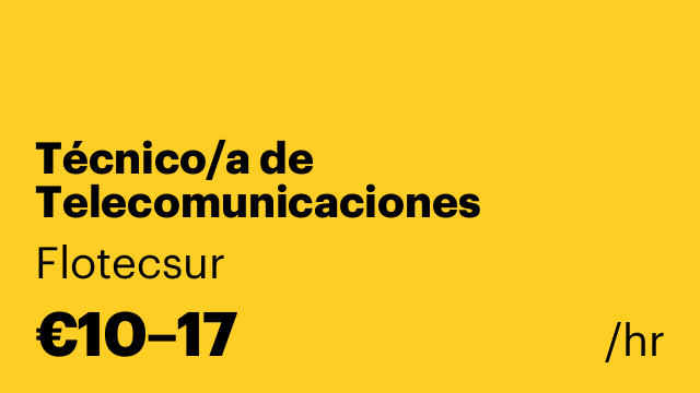 Técnico/a de Telecomunicaciones