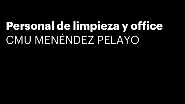 Personal de limpieza y office