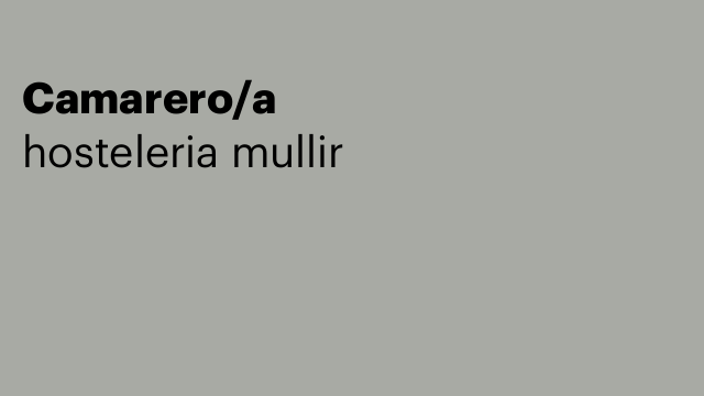 Camarero/a