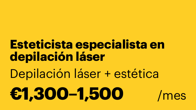 Esteticista especialista en depilación láser