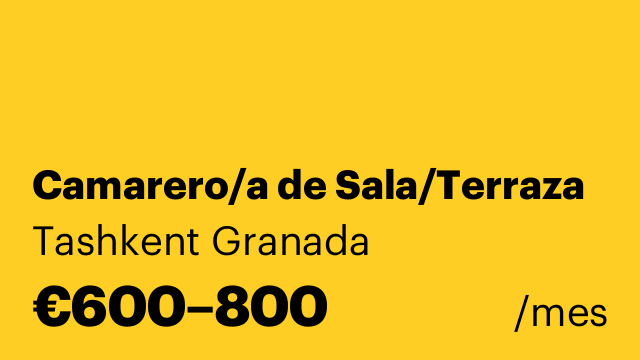 Camarero/a de Sala/Terraza