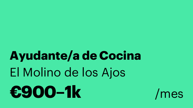 Ayudante/a de Cocina