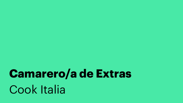 Camarero/a de Extras