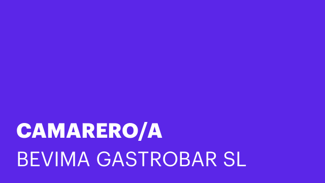 CAMARERO/A