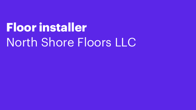 Floor installer