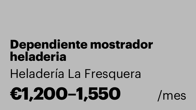 Dependiente mostrador heladeria