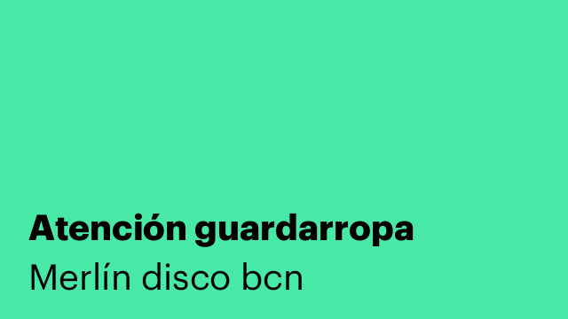 Atención guardarropa