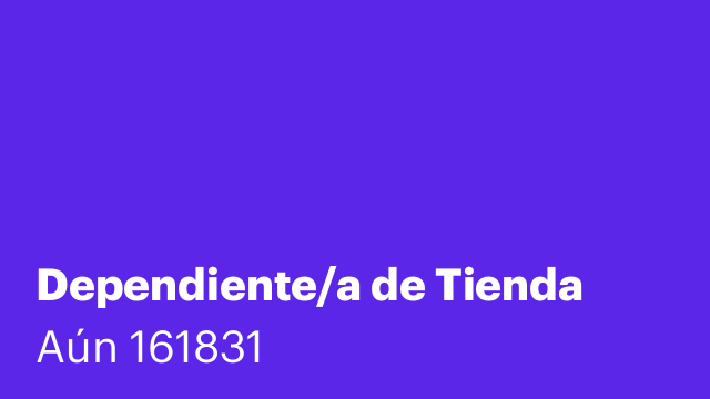 Dependiente/a de Tienda