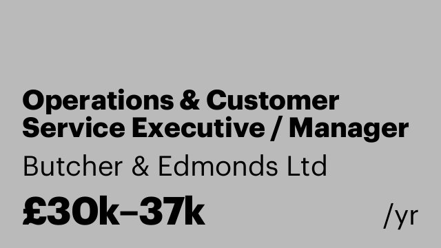 Operations & Customer Service Executive / Manager