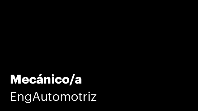Mecánico/a