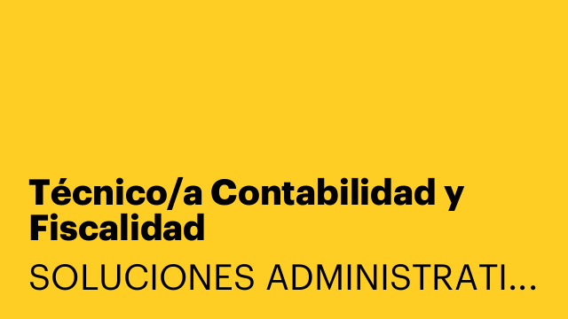 Técnico/a Contabilidad y Fiscalidad