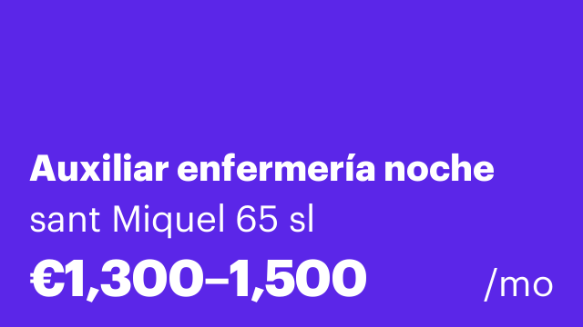 Auxiliar enfermería noche