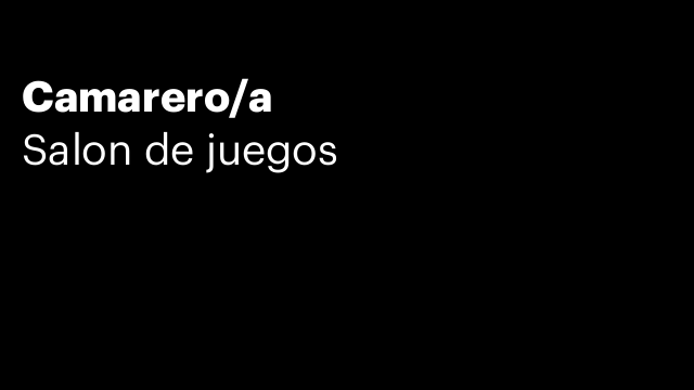 Camarero/a