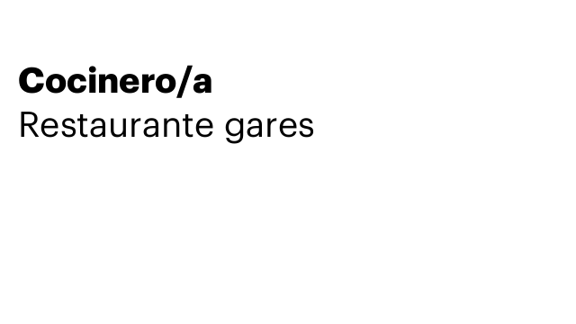 Cocinero/a