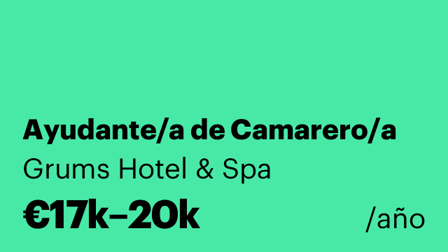 Ayudante/a de Camarero/a